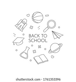 Back to school Vector illustration. Drawing design concept.