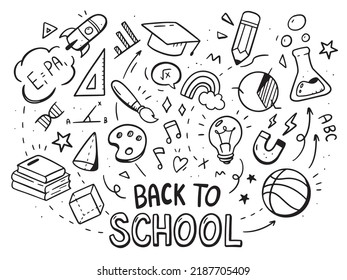 De vuelta a la escuela Vector ilustración. Concepto de diseño de planos