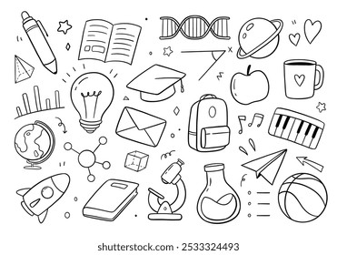 Back to school vector illustration. drawing design concept