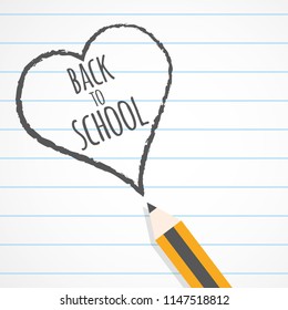 Back to school. Vector illustration, flat design