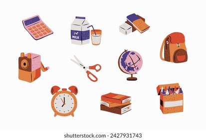 Back to School Vector Illustration in Flat Style