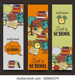 Back to School. Vector illustration. Set
