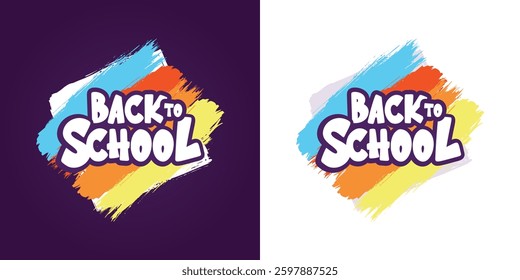 back to school vector illustration. Text back to school. In the style of comics of colorful. Design element for the design of leaflets, cards, envelopes, covers, flyers sales back to school