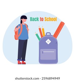 Back To School Vector illustration which can easily modify or edit

