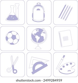 back to school vector illustrations