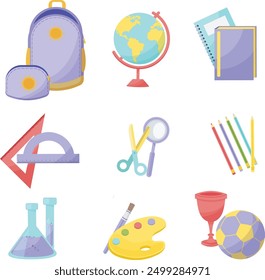 back to school vector illustrations
