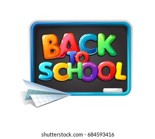 Back to school vector isolated icon. A colored vector illustration isolated on white background. Illustration for Knowledge Day in September.
