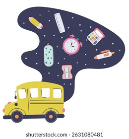 back to school vector isolated illustration.