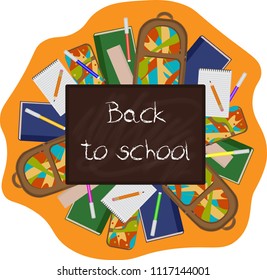 Back to school vector, school items