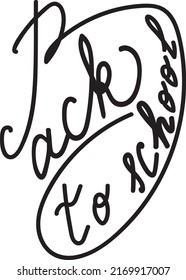 De vuelta a la escuela vectorial lettering ilustración dibujada a mano.	
