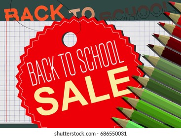 back to school vector sale poster