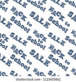 Back to school vector seamless pattern. 
