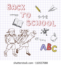 Back to school vector set