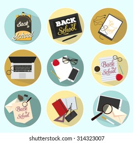 Back to school vector set