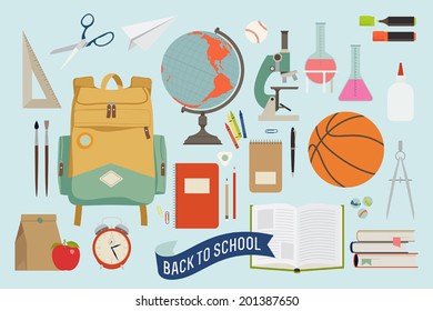 Back to school vector set | Education items