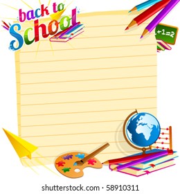 Back to school vector template