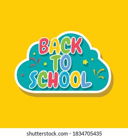 Back to school vector template. Design for digital banner or print.