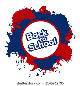Back to school vector template. Minimal flatten splash illustration.