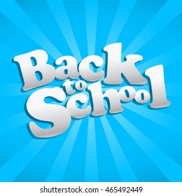 Back to School vector text graphic icon
