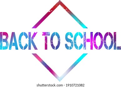 Back to school vector text logo on white background. back to school vector concept illustration for flyers, posters, banners with copy space