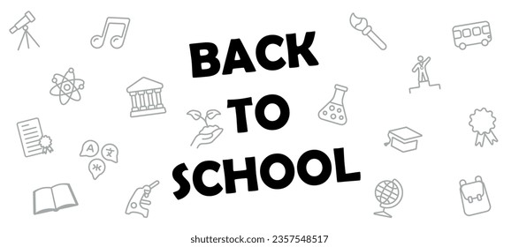Back school vector wallpaper. Ideal for the website.