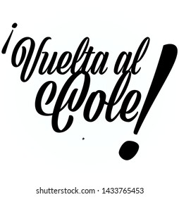 back to school vectorial calligraphy in spanish