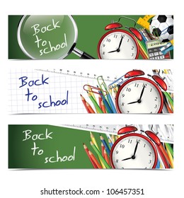 Back to school - vertical banners