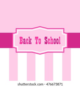 Back to school vintage sets with colorful frame