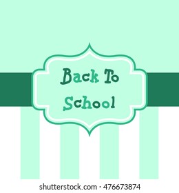 Back to school vintage sets with colorful frame