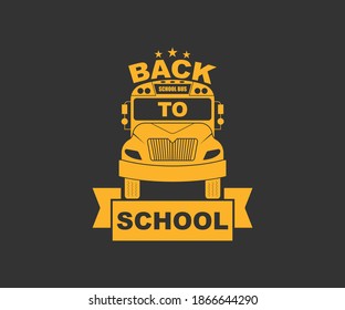 Back To School. Vintage typography t-shirt design with the school bus driver. Vector School Bus driver typography T-Shirt design.	Illustration symbol icon logo design.