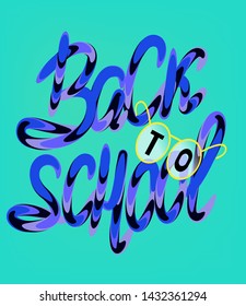 Back to school volume lettering. Vector illustration