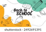 Back school wallpaper Vector illustration.