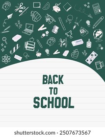Back to school wallpaper. Vector illustration