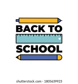 Back to school web banner, colorful pencils illustration. EPS10 vector