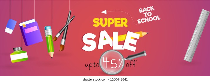 Back to School, Web Banner Design.