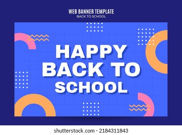 Back to School Web Banner for Social Media Poster, banner, space area and background