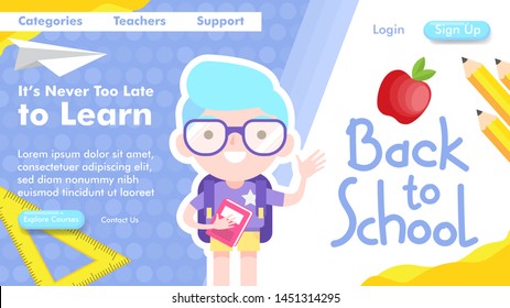 Back to School web design and Landing Page