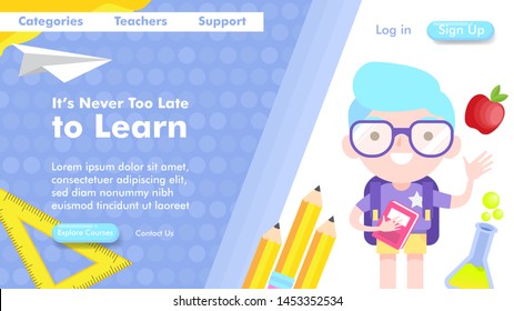 Back to School web design and Landing Page