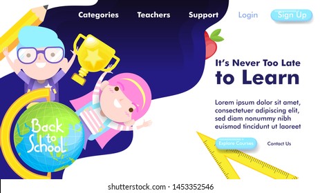 Back to School web design and Landing Page