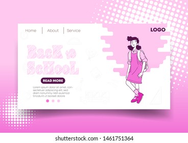 Back to School web design and Landing Page