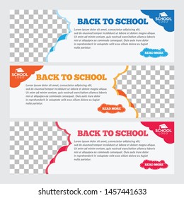 Back To School Welcome Banner Template White Background