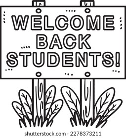 Back To School Welcome Back Students Isolated