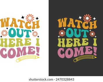 Back to school, Welcome Back to school t shirt and print design, Gift idea for kids scholl students.