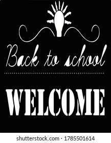 Back to school Welcome vector File