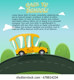 Back to School. Wide copy space for text