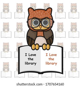 Back to school. Wise owl with book. Educational concept. Vector illustration. Flat design.