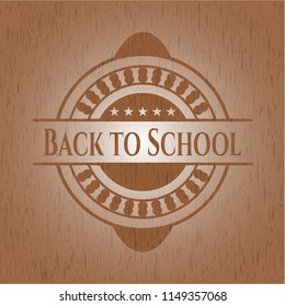 Back to School wooden emblem