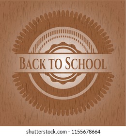 Back to School wooden emblem