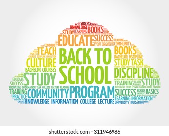 Back to School word cloud, education concept