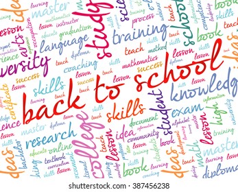 Back to School word cloud, education concept background